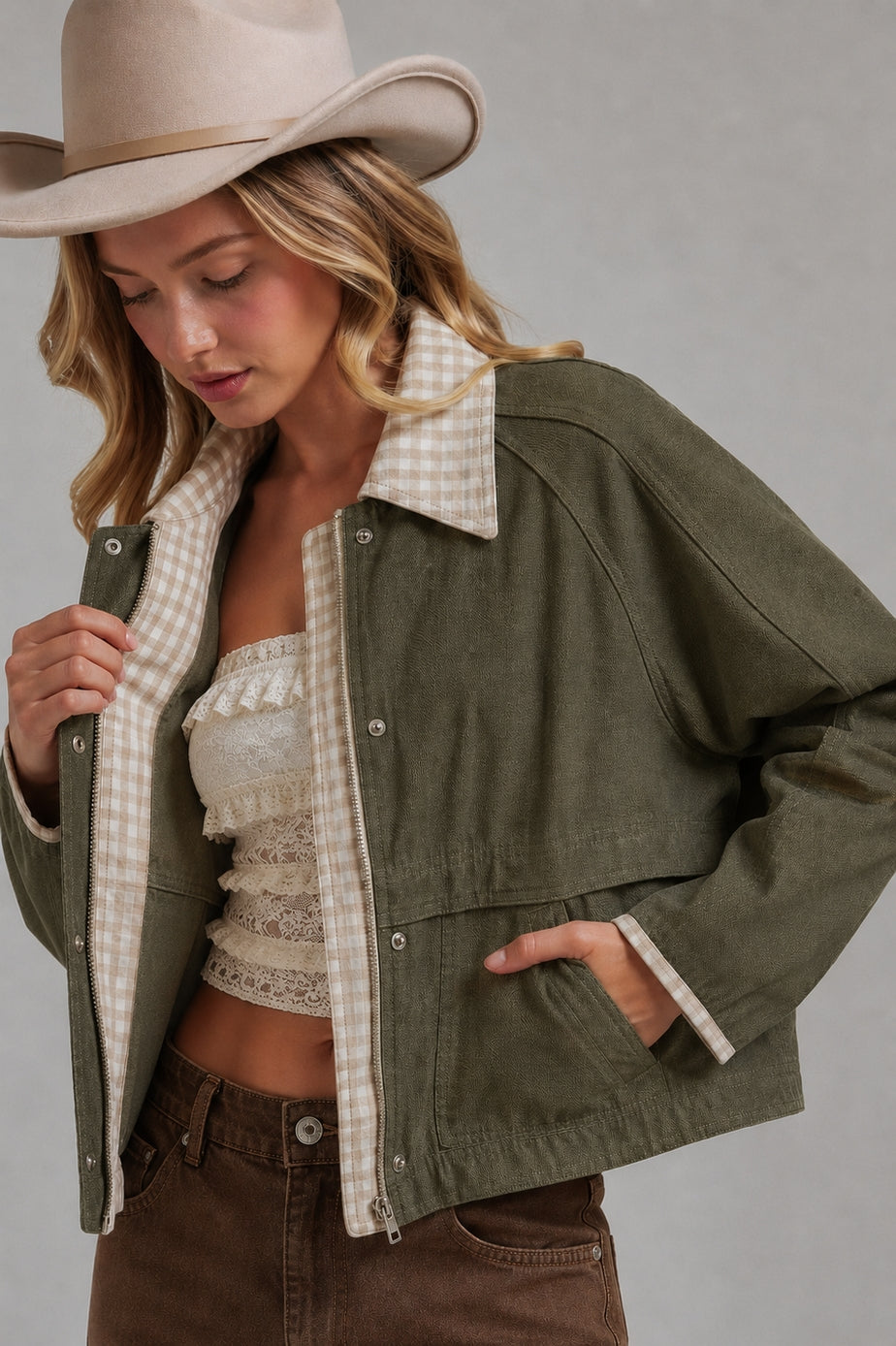 Olive Vintage Oxford Canvas Twill Jacket