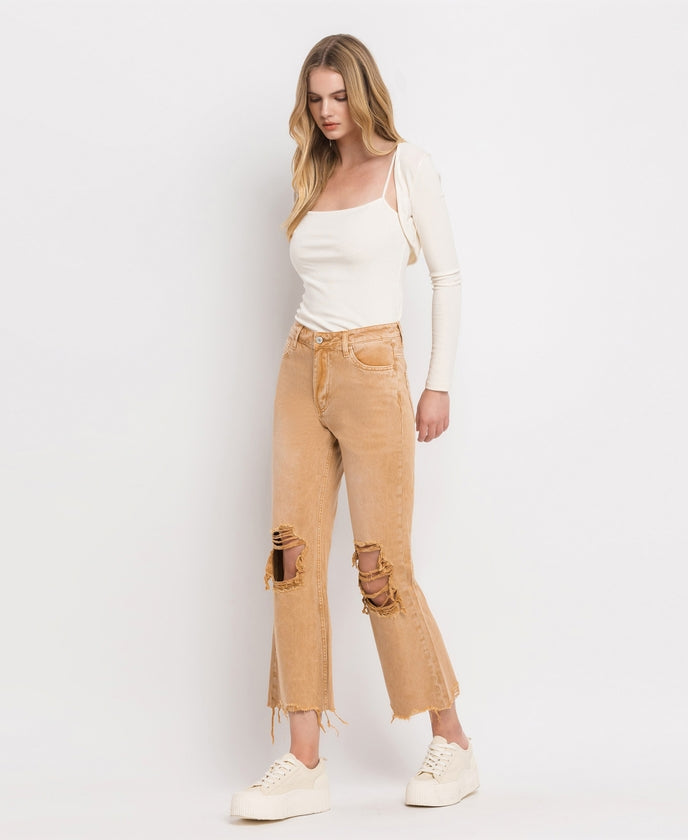 Kiss of California 90's Vintage Super High Rise Crop Flare Jeans