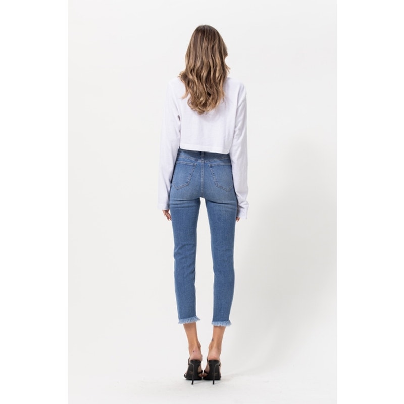 Jelly Jeans High Rise Distressed Straight Denim Jeans