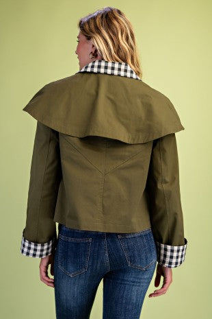 Gingham Accented Jacket