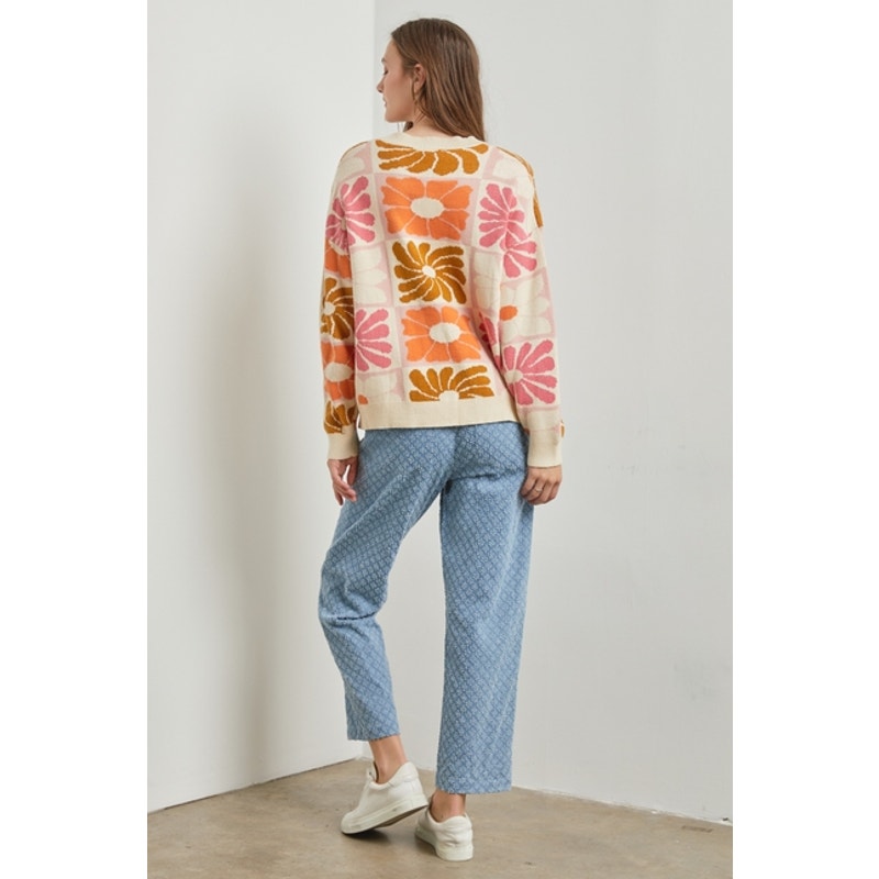Floral Intarsia Sweater