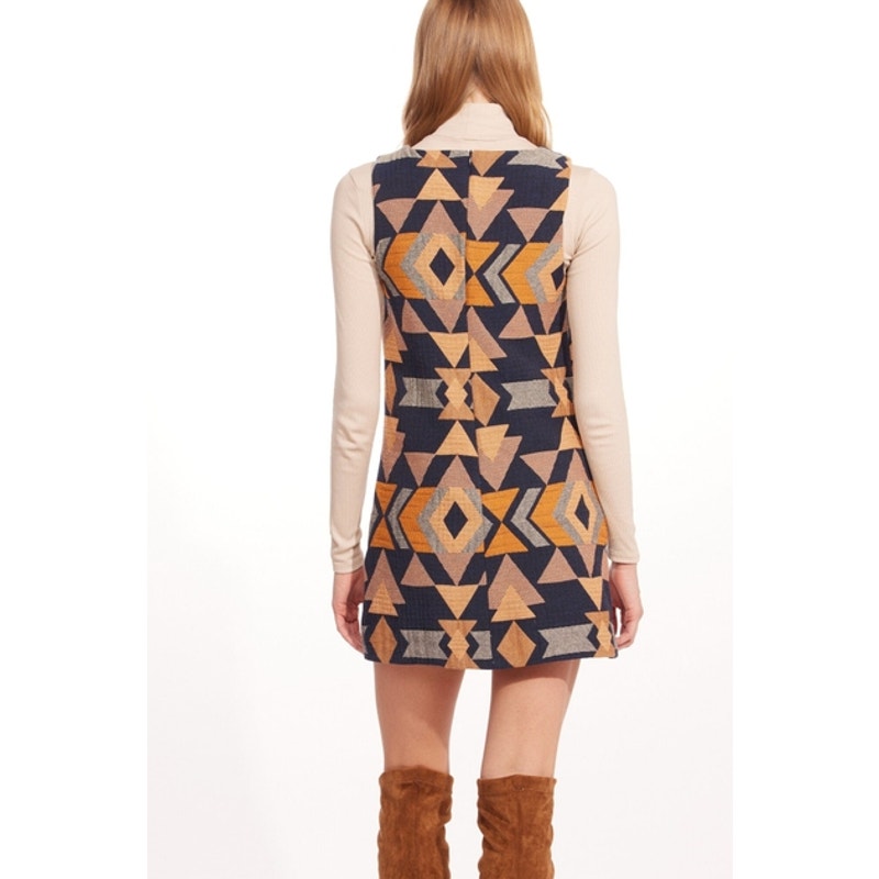 Eva Franco Polygon Twiggy Jacquard Mini Shift Dress