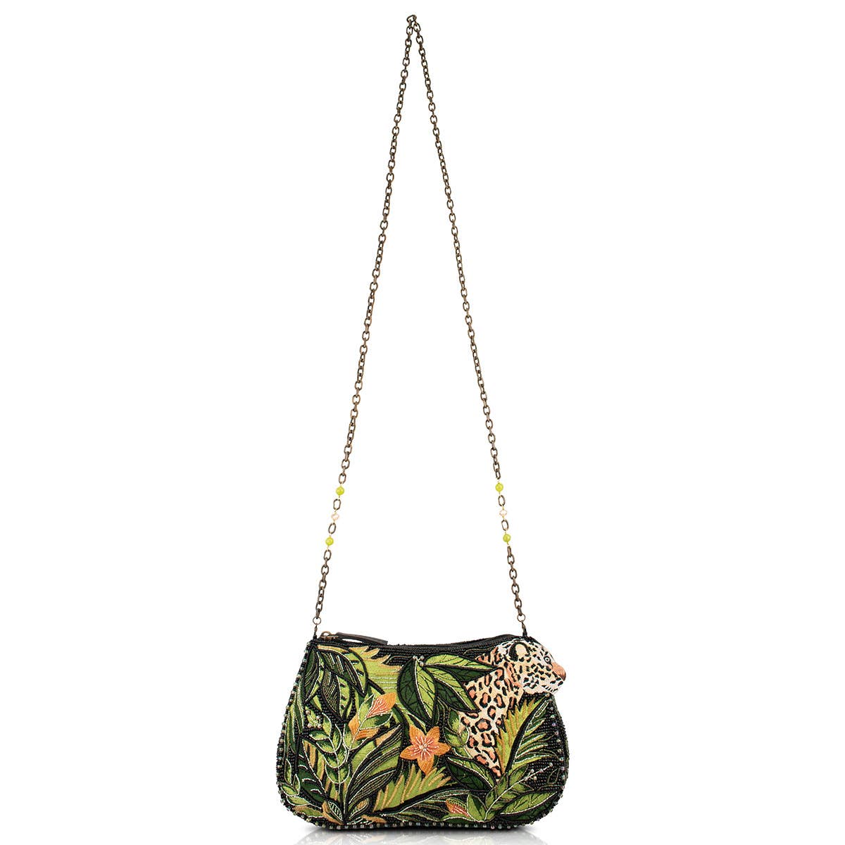 Mary Frances Spot On Beaded Leopard in Jungle Crossbody Handbag