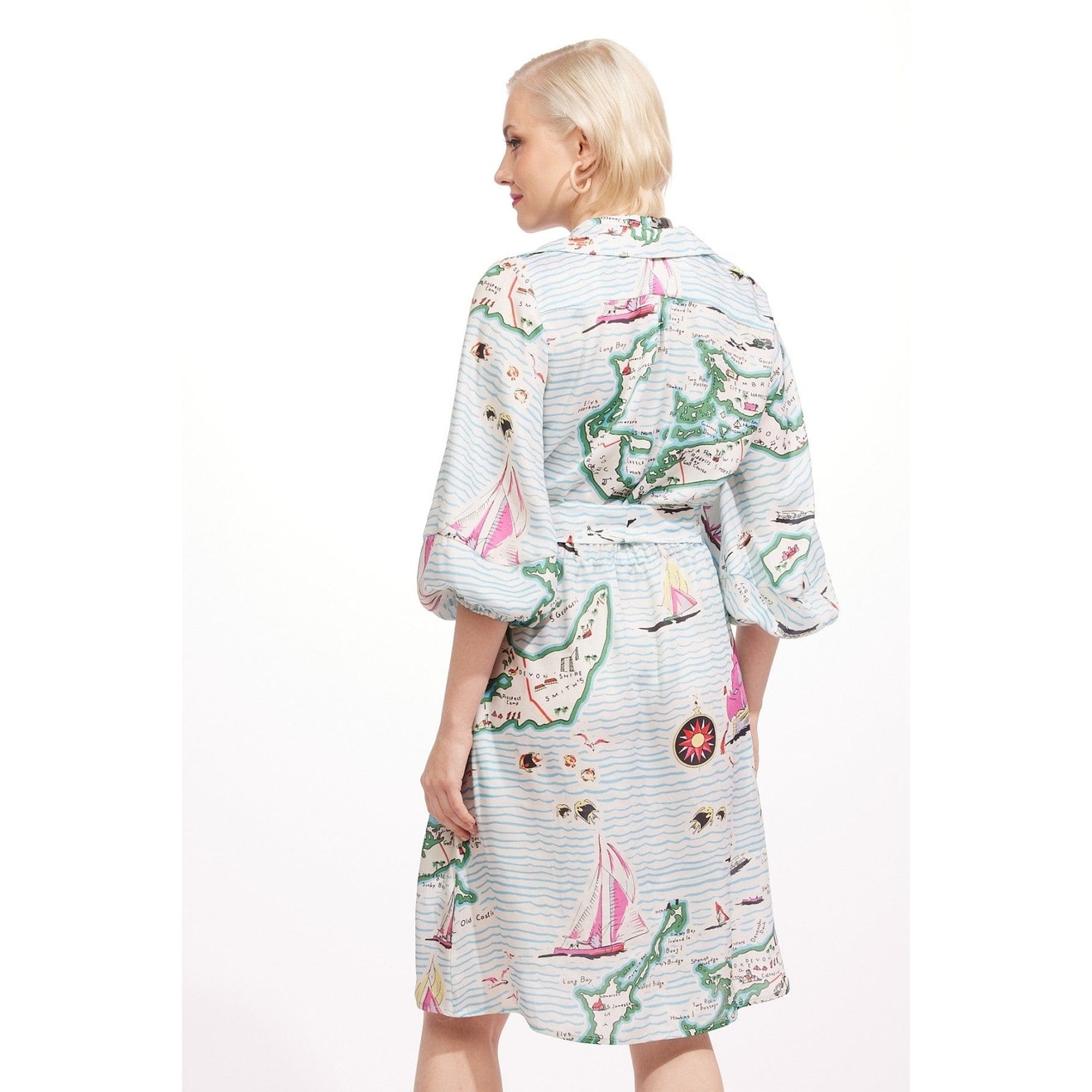 Eva Franco Harper Dress Sailboats