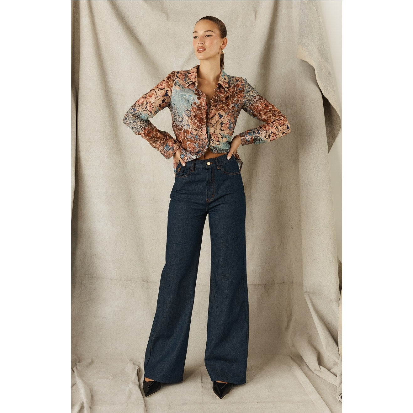 Sofia Irina Autumn Botanica Printed Blouse