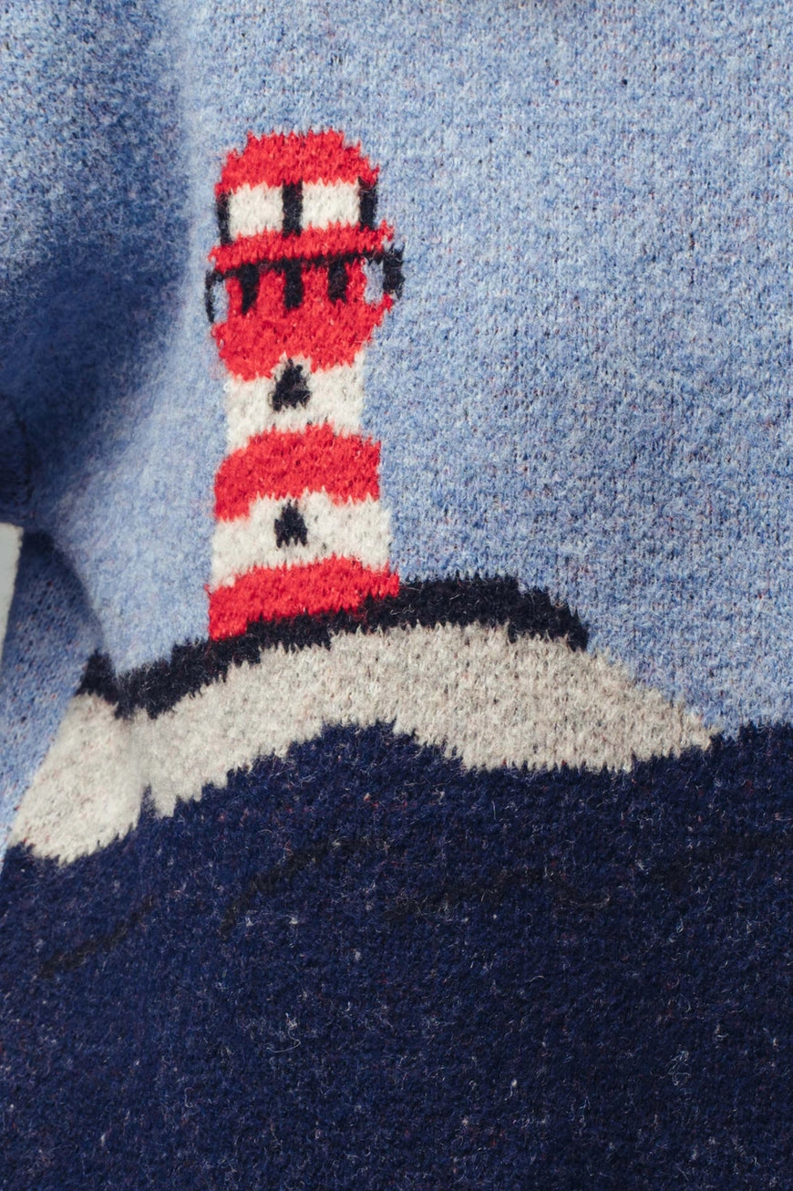 Nautical Lighthouse Knit Sweater