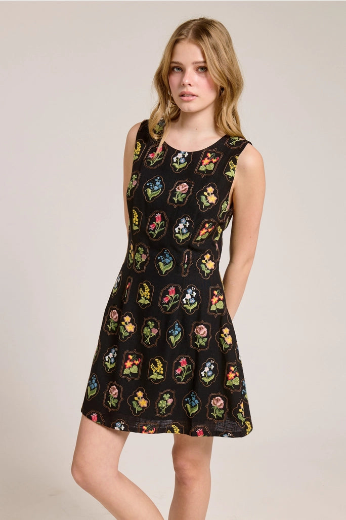 Floral Print Shift Mini Dress