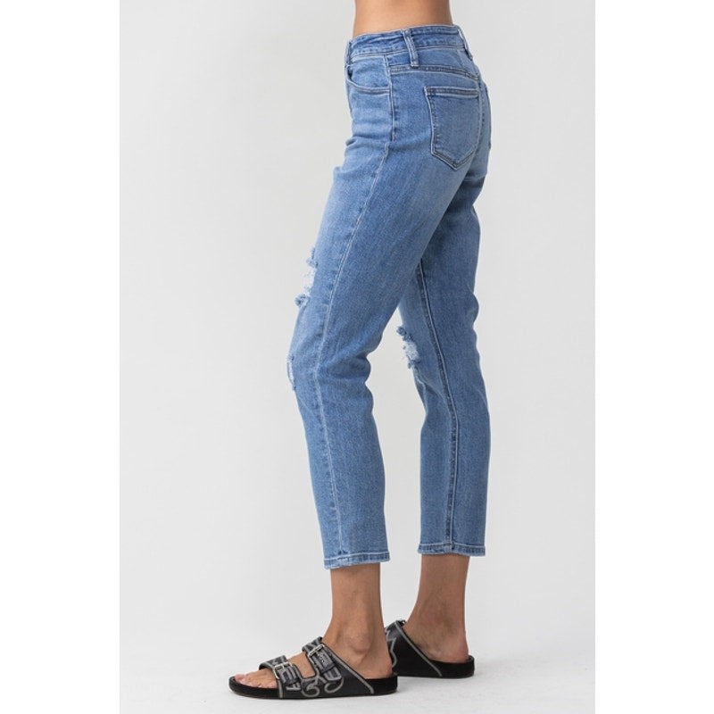 Jelly Jeans High Rise Distressed Mom Denim Jeans