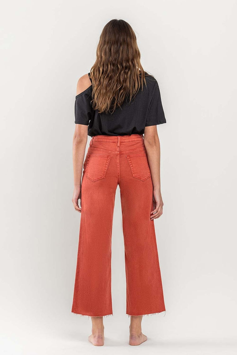 BOSSA NOVA High Rise Crop Wide Leg Jeans