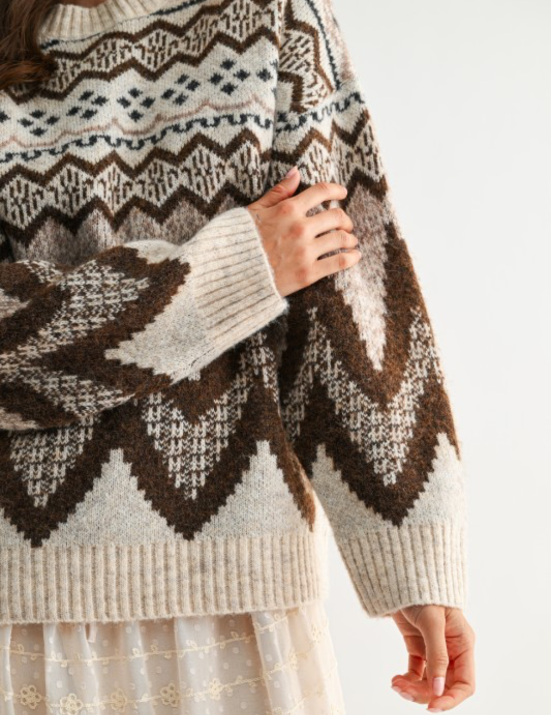 Nordic Chevron Knit Sweater