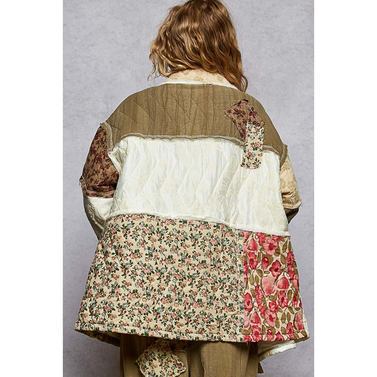 Dried Herb Kimono Patchwork Jacket