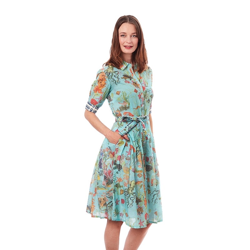 Dizzy-Lizzie Mrs. Maisel Turquoise Sealife Dress