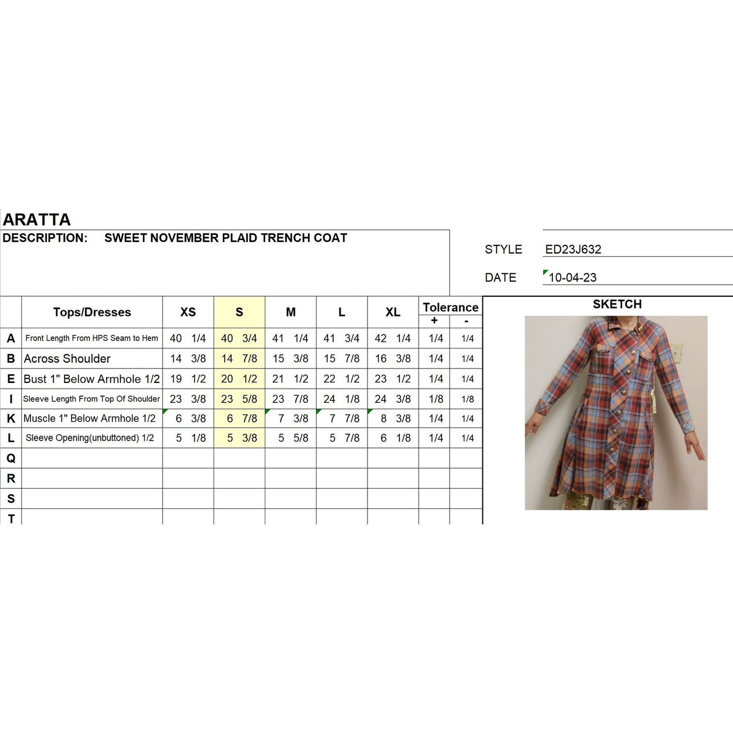 Aratta Slate Sweet November Corduroy Trench Coat