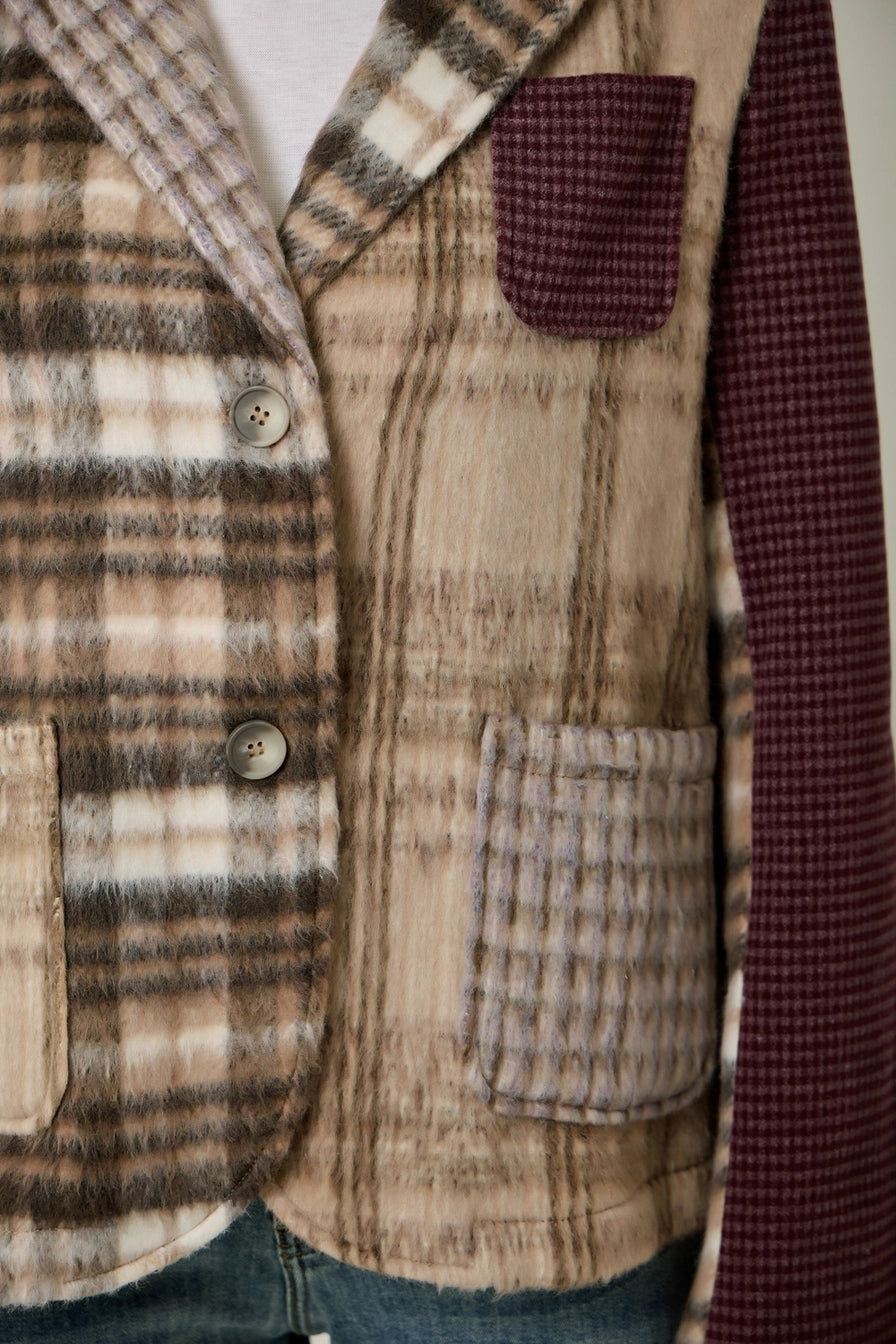 Plaid Mixed Sport Coat