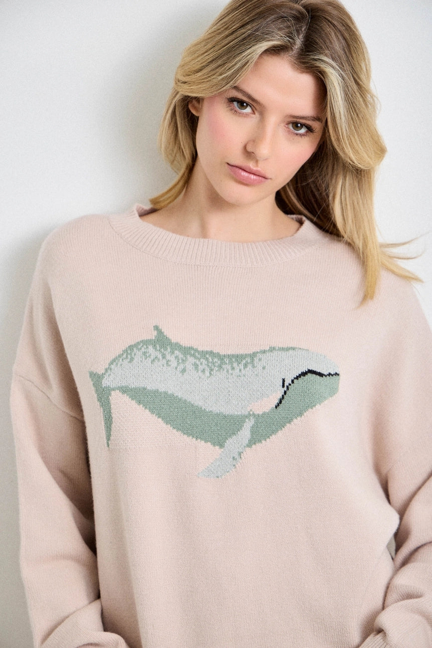 Humpback Whale Graphic Sweater