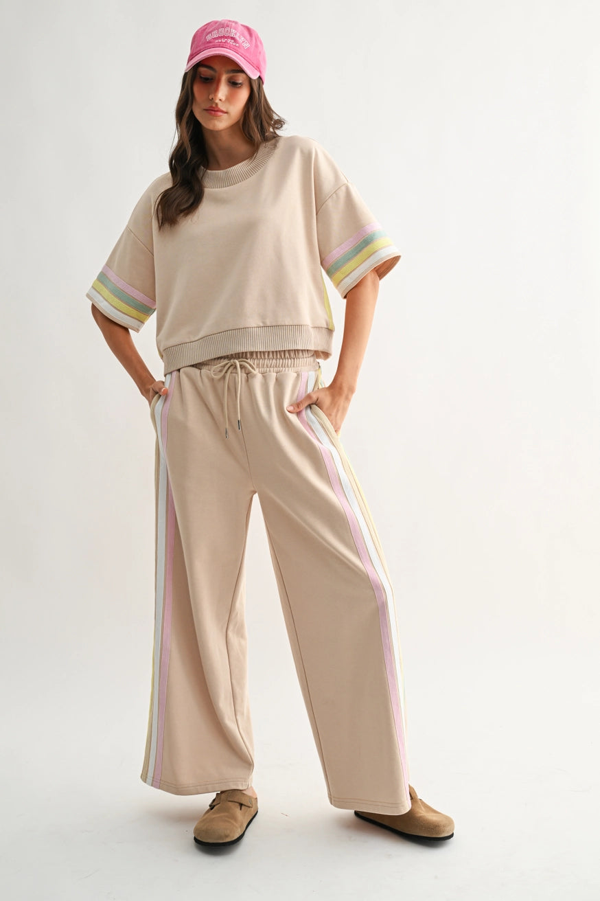 Game Day Pastel Stripe Lounge Pants