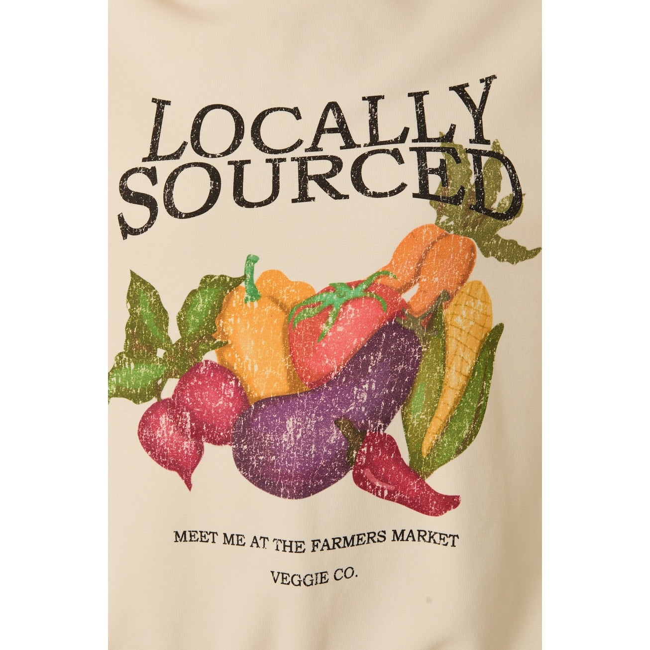 Veggies Graphic Print Crew Sweatshirt