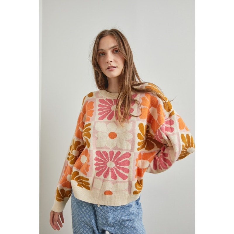 Floral Intarsia Sweater