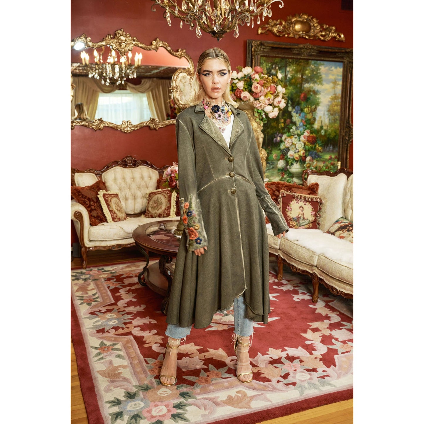 Aratta The Heart of Autumn Coat in Vintage Ash