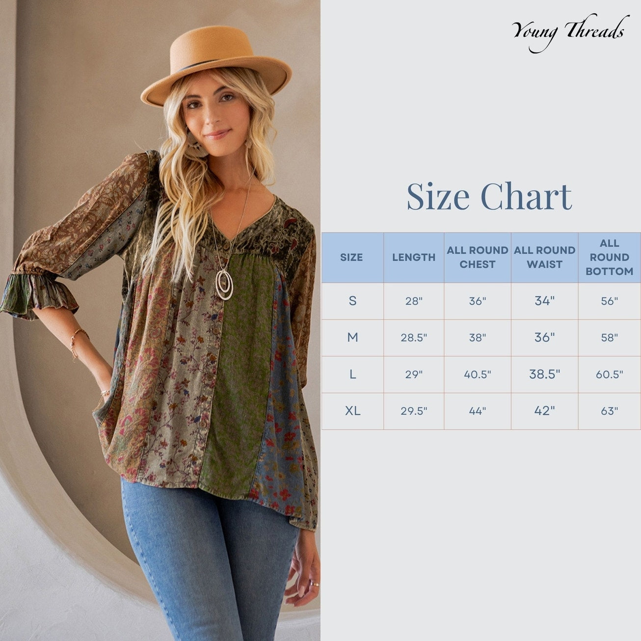 Gravel Patchwork Velvet Top