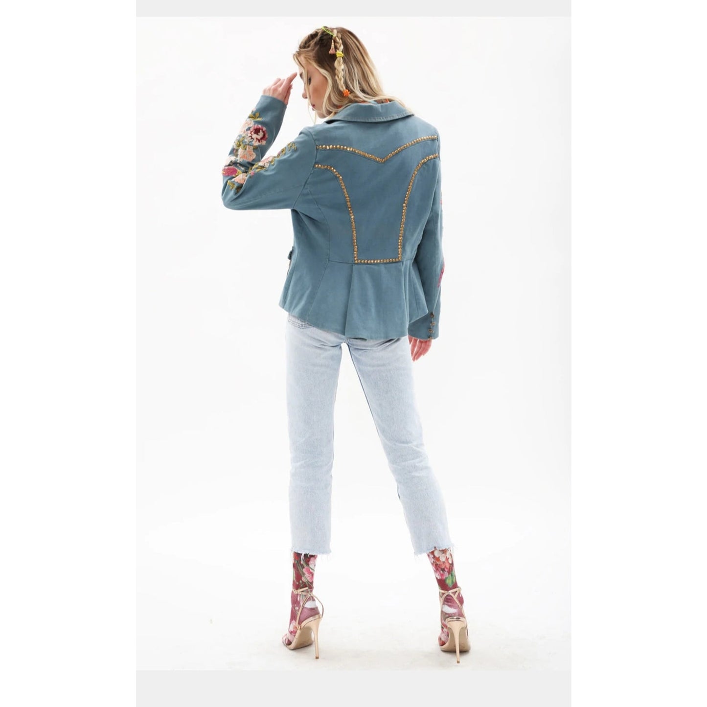 Aratta Time to Shine Denim Wash Blazer