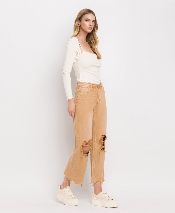 Kiss of California 90's Vintage Super High Rise Crop Flare Jeans
