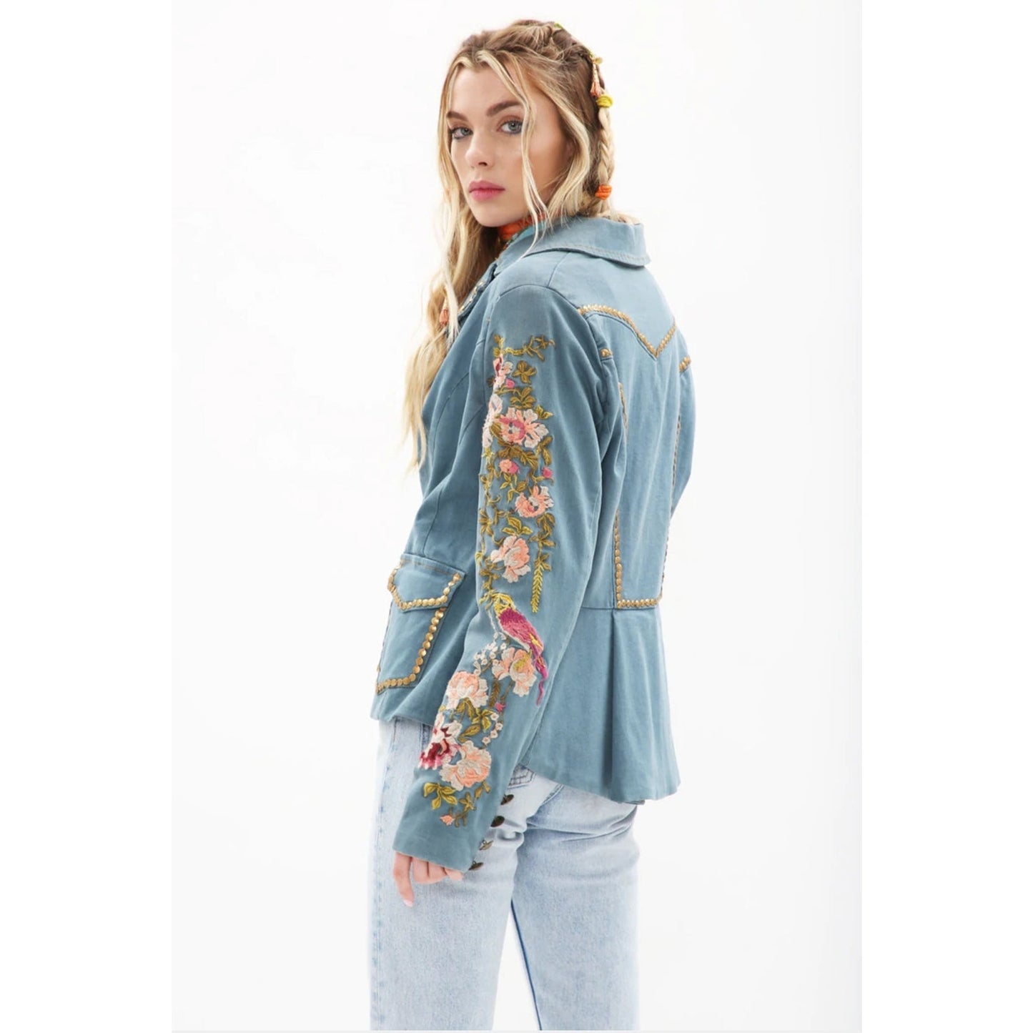 Aratta Time to Shine Denim Wash Blazer