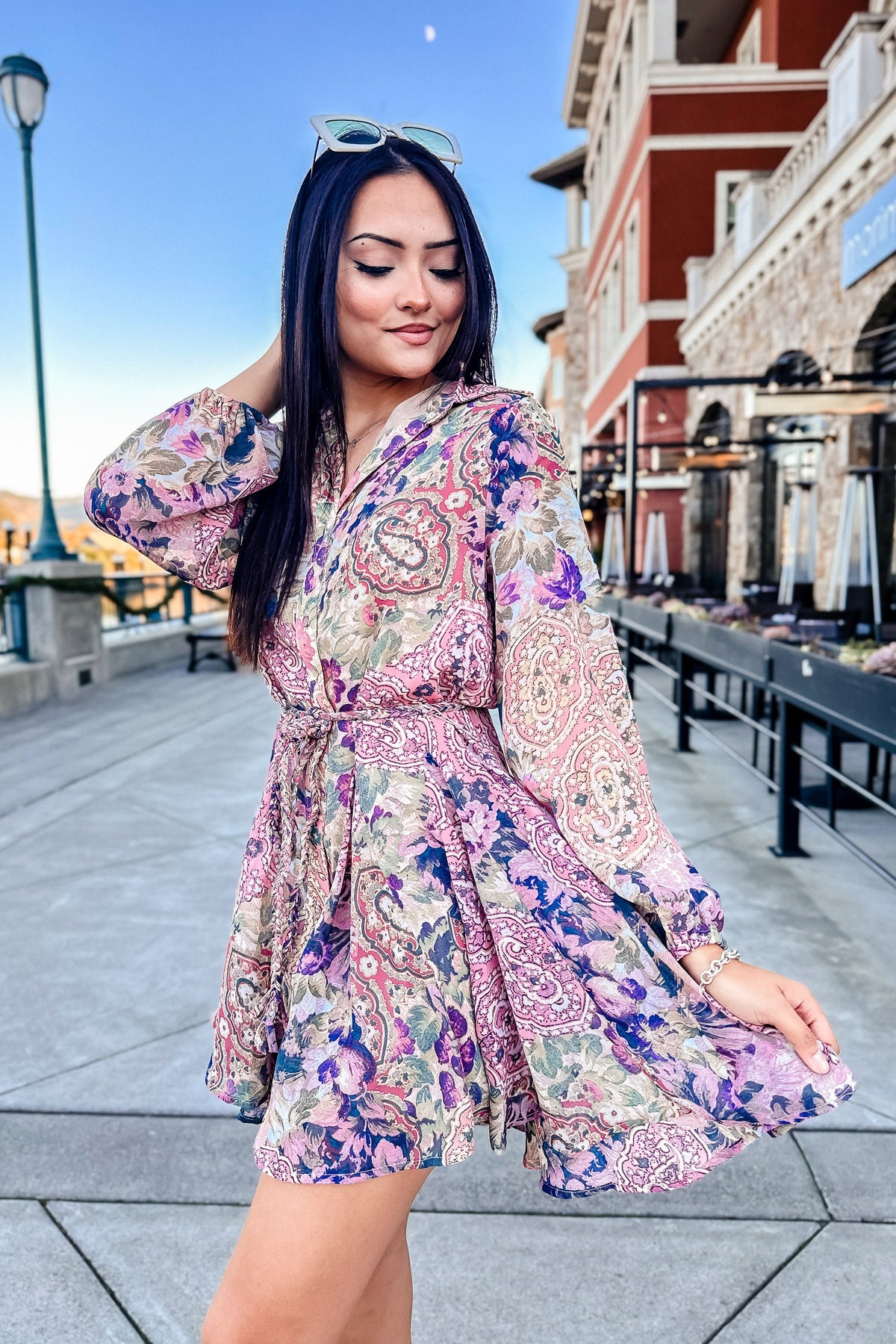 Simply Biased Flared Mini Dress