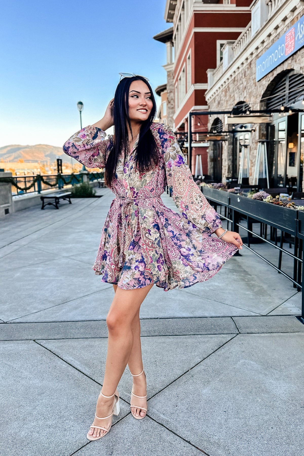 Simply Biased Flared Mini Dress