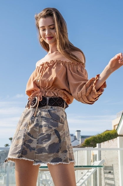 ATM Camo Skirt - Wild Luxe Boutique