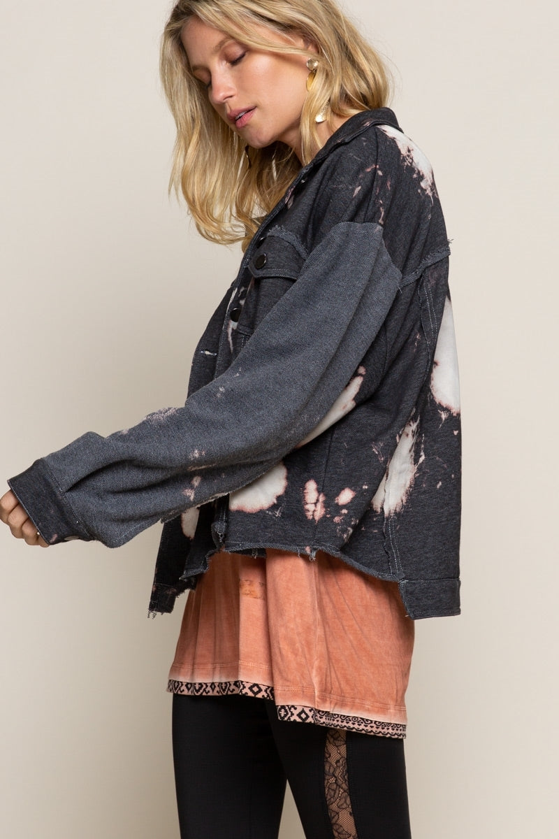 Night White Orchids Jacket - Wild Luxe Boutique