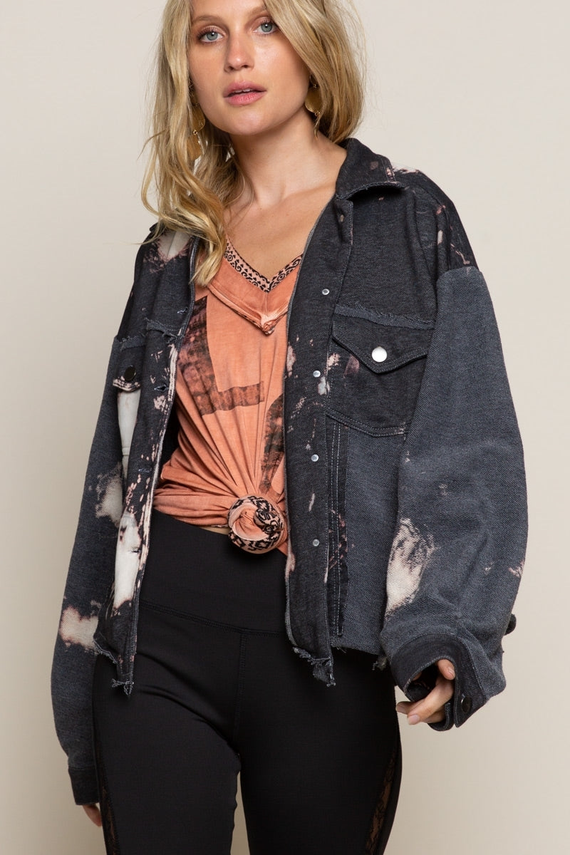 Night White Orchids Jacket - Wild Luxe Boutique