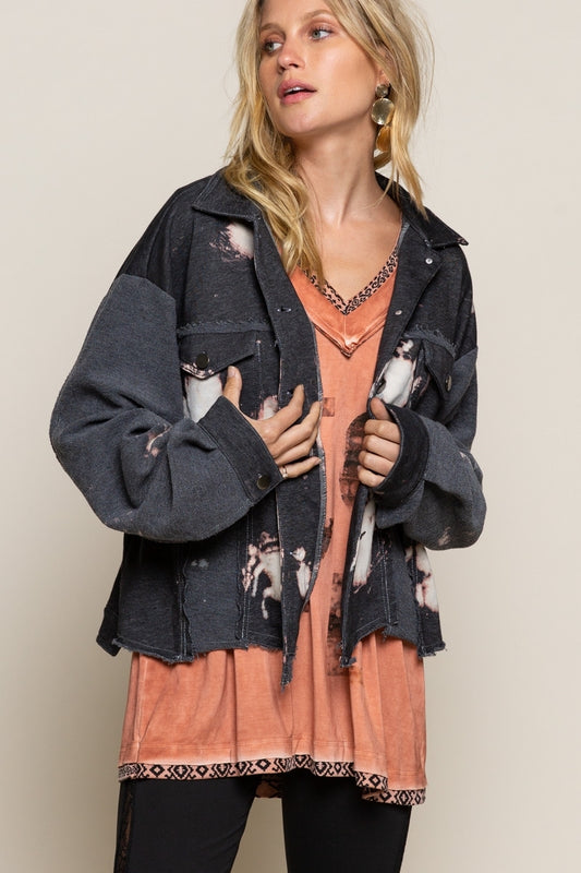 Night White Orchids Jacket - Wild Luxe Boutique