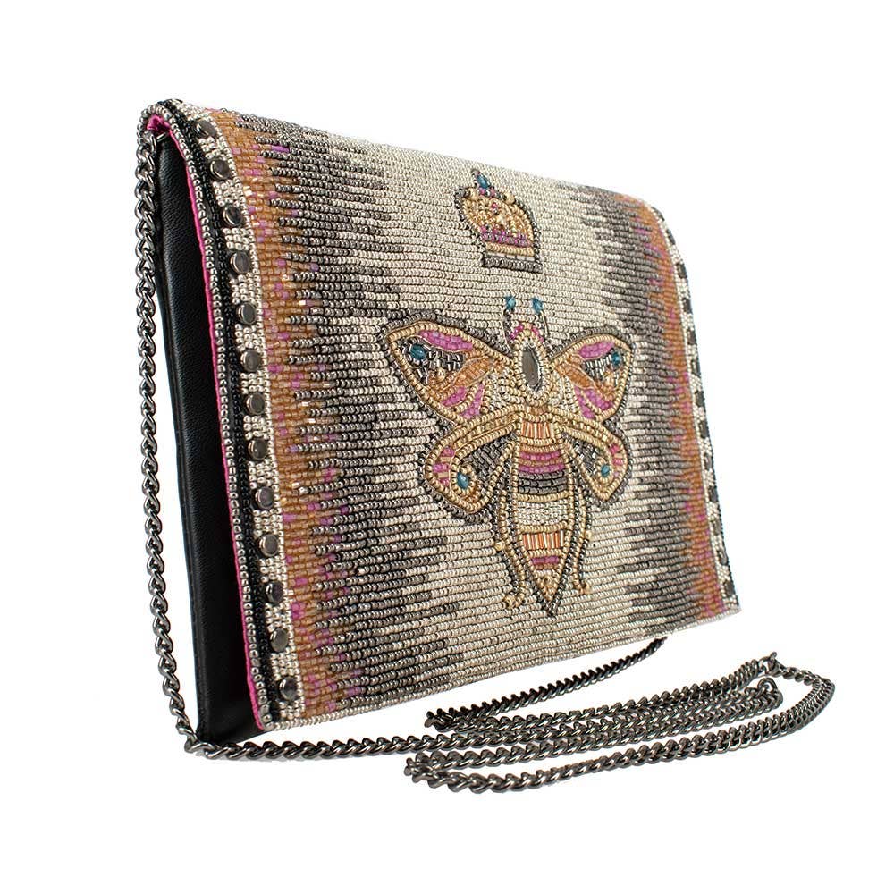 Mary Frances Queen Bee Leather Crossbody Handbag