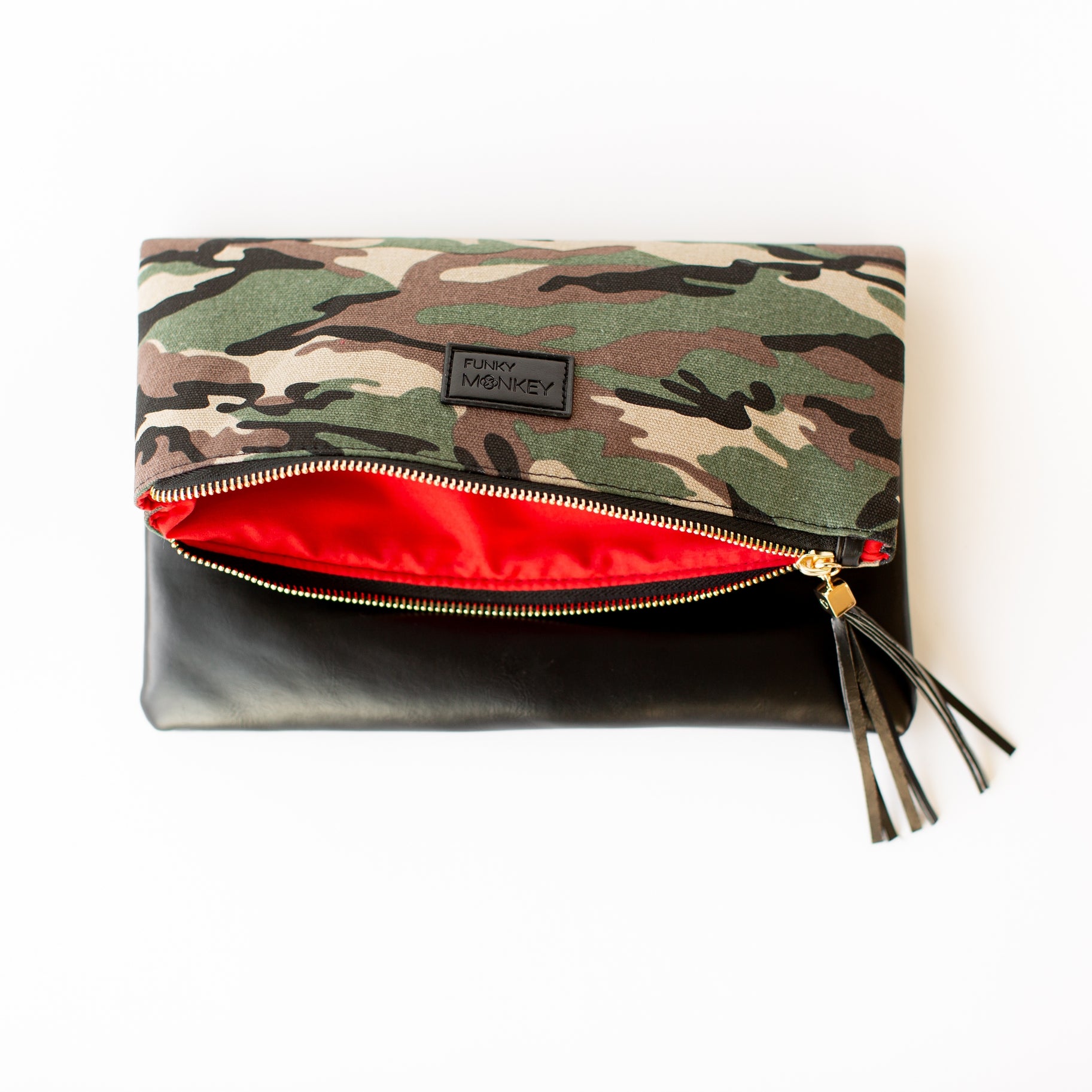 Fold Over Camo Clutch - Wild Luxe Boutique