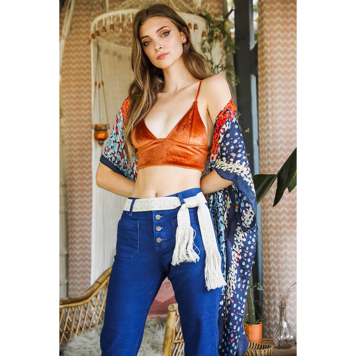 Velvet Longline Bralette - Wild Luxe Boutique