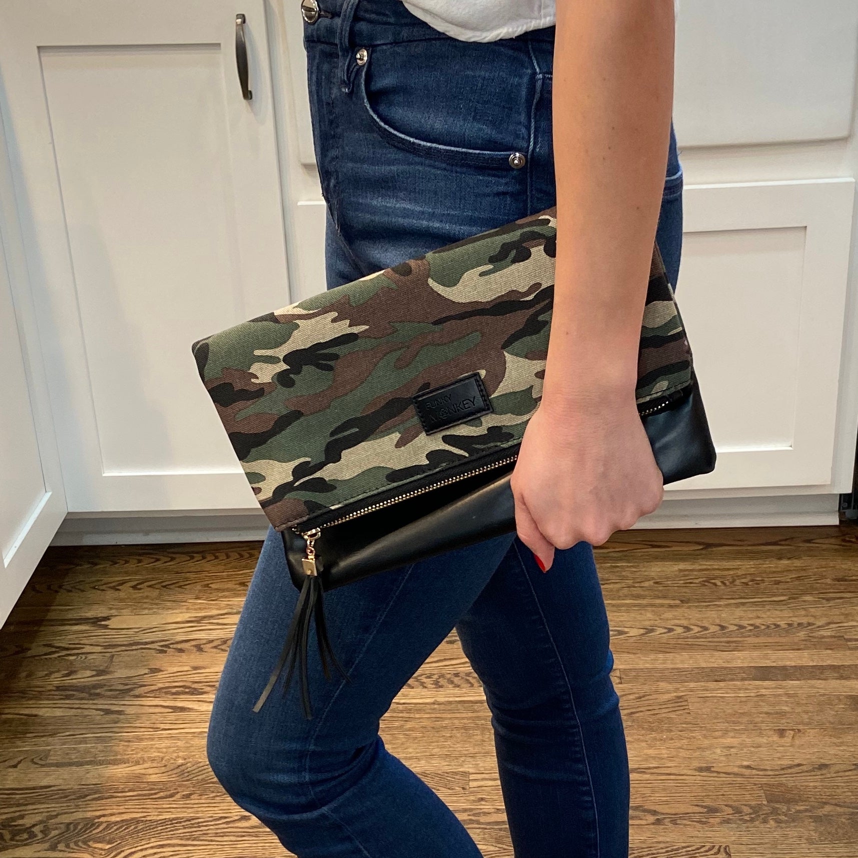 Fold Over Camo Clutch - Wild Luxe Boutique