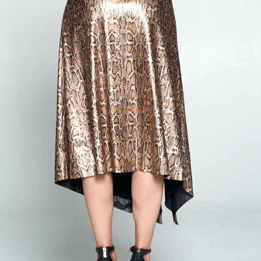 Snake Sequin Print Skirt - Wild Luxe Boutique