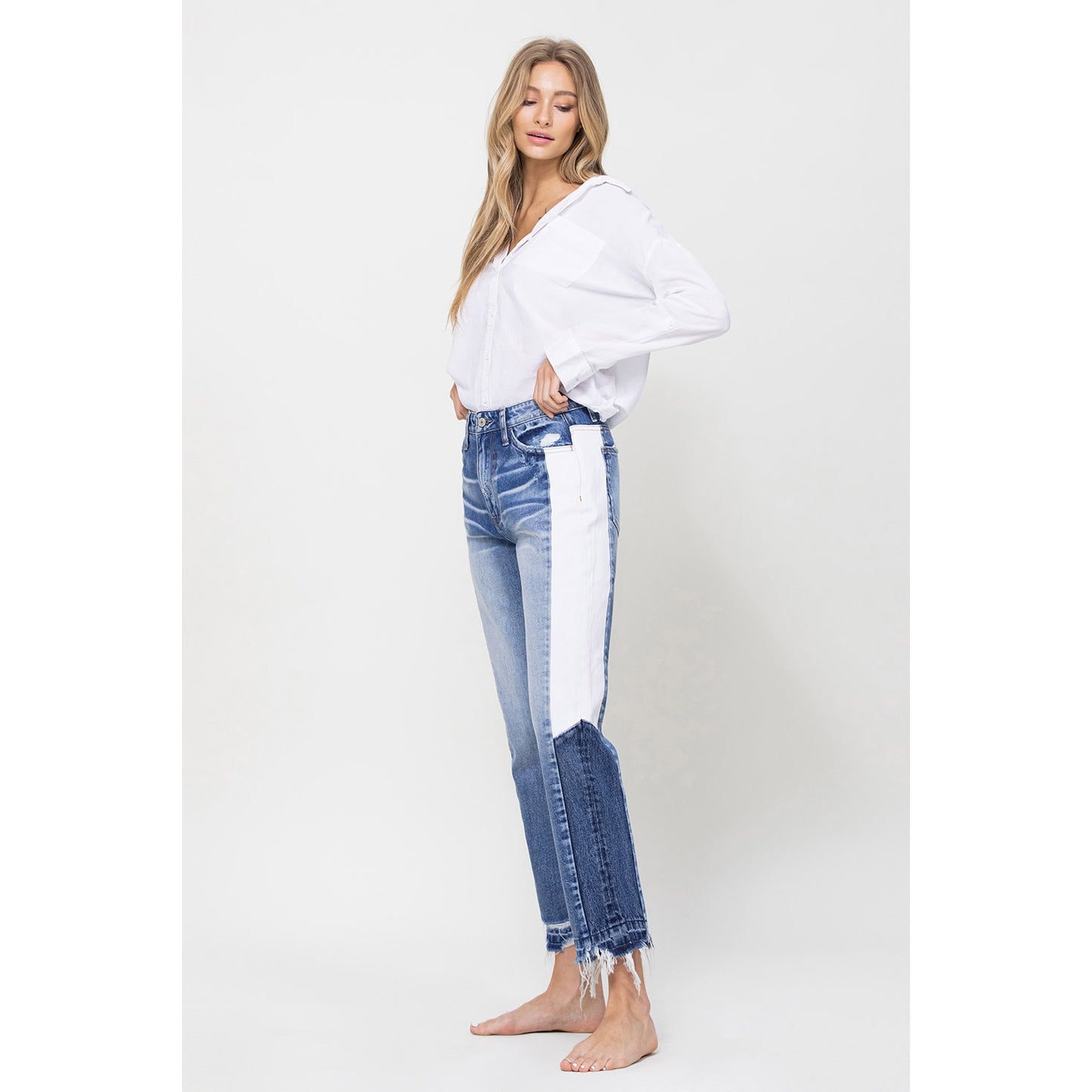 Quinn Super High Rise Crop Side Blocking Panel - Wild Luxe Boutique