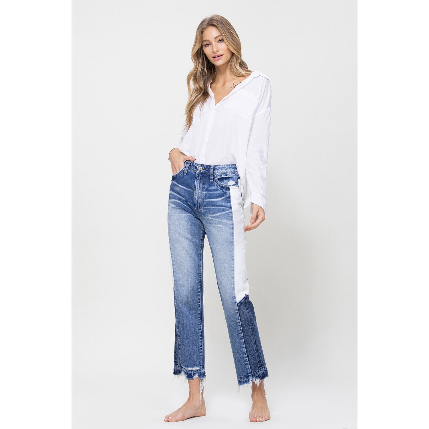 Quinn Super High Rise Crop Side Blocking Panel - Wild Luxe Boutique