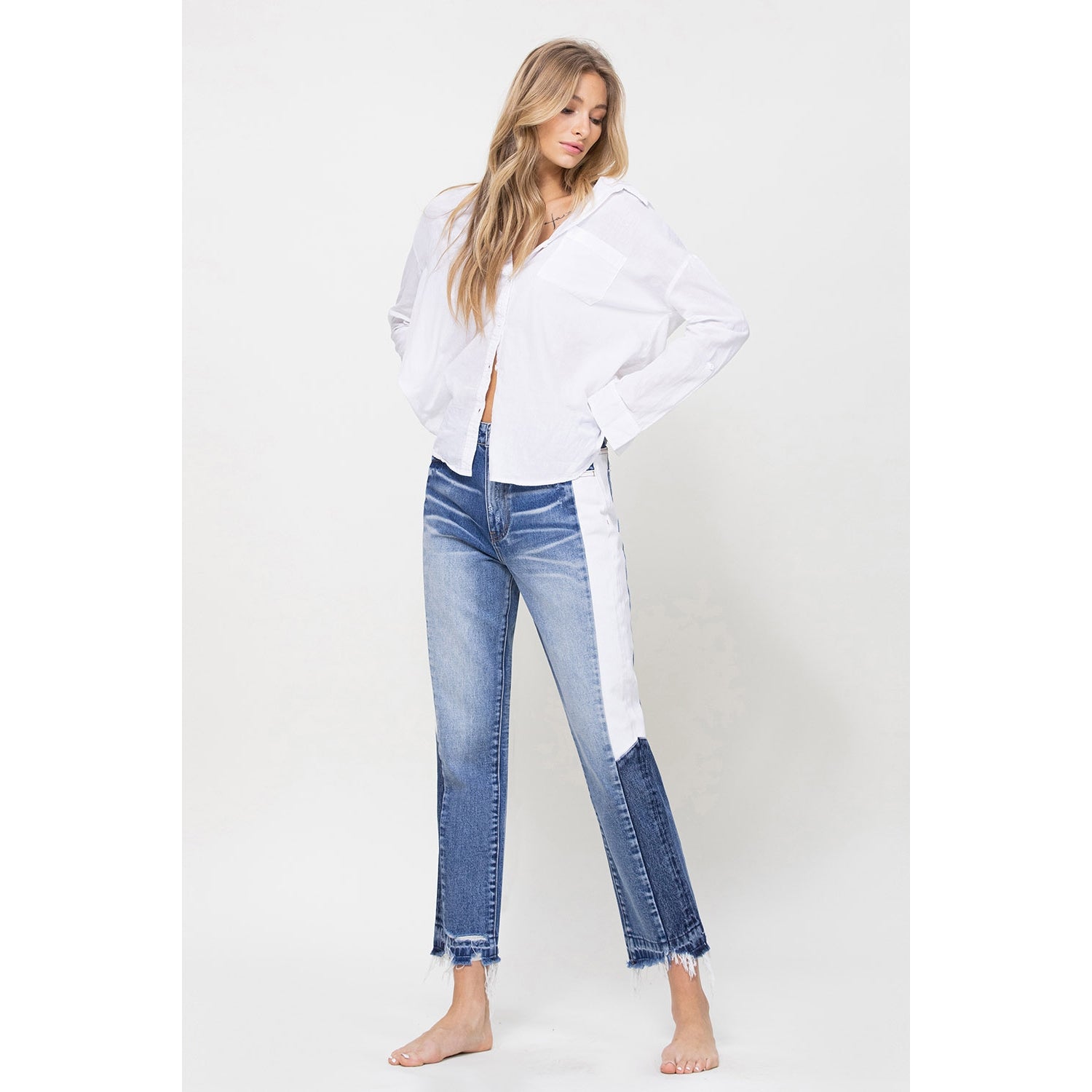 Quinn Super High Rise Crop Side Blocking Panel - Wild Luxe Boutique