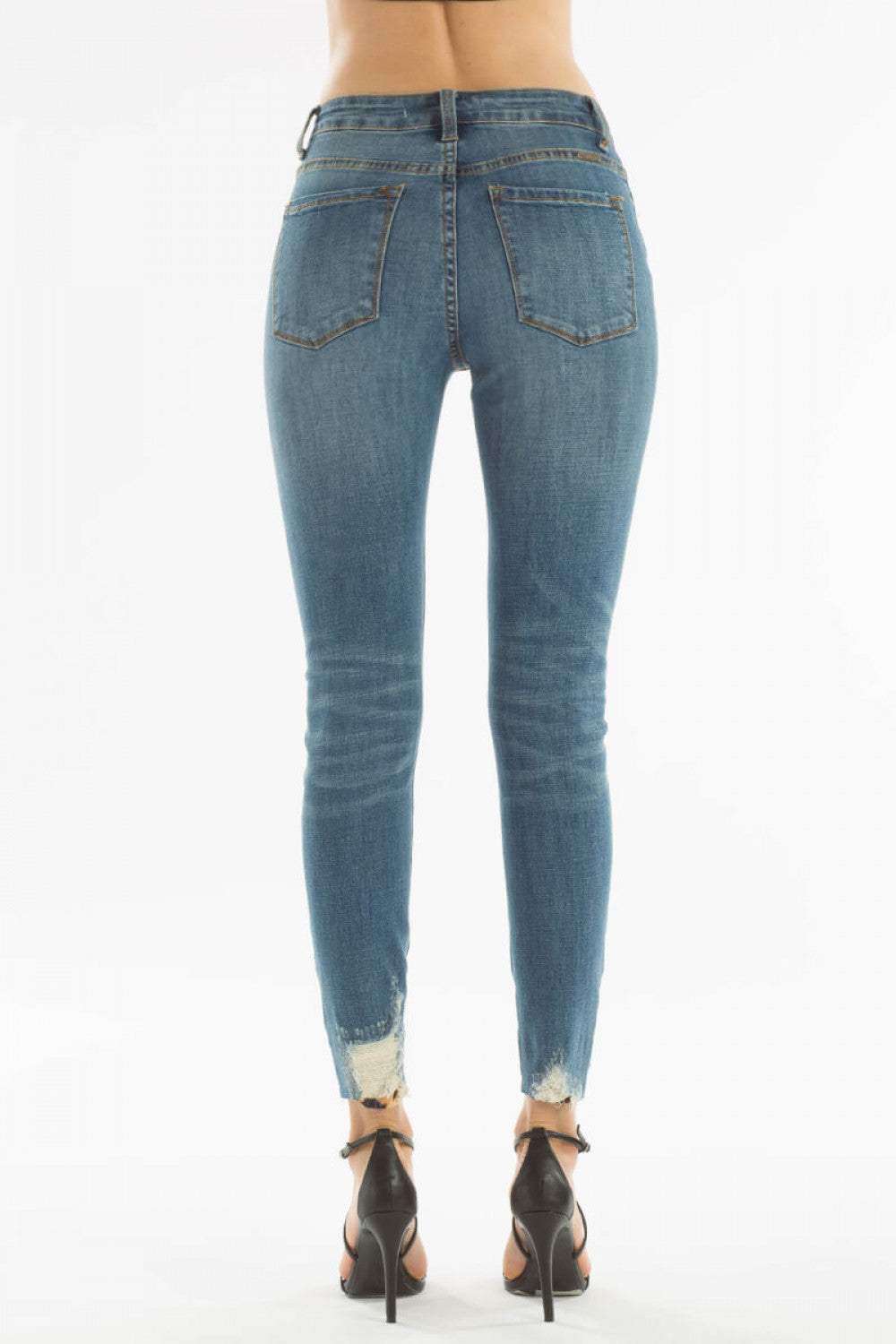 Lily Leopard Detail Skinny Jeans - Wild Luxe Boutique