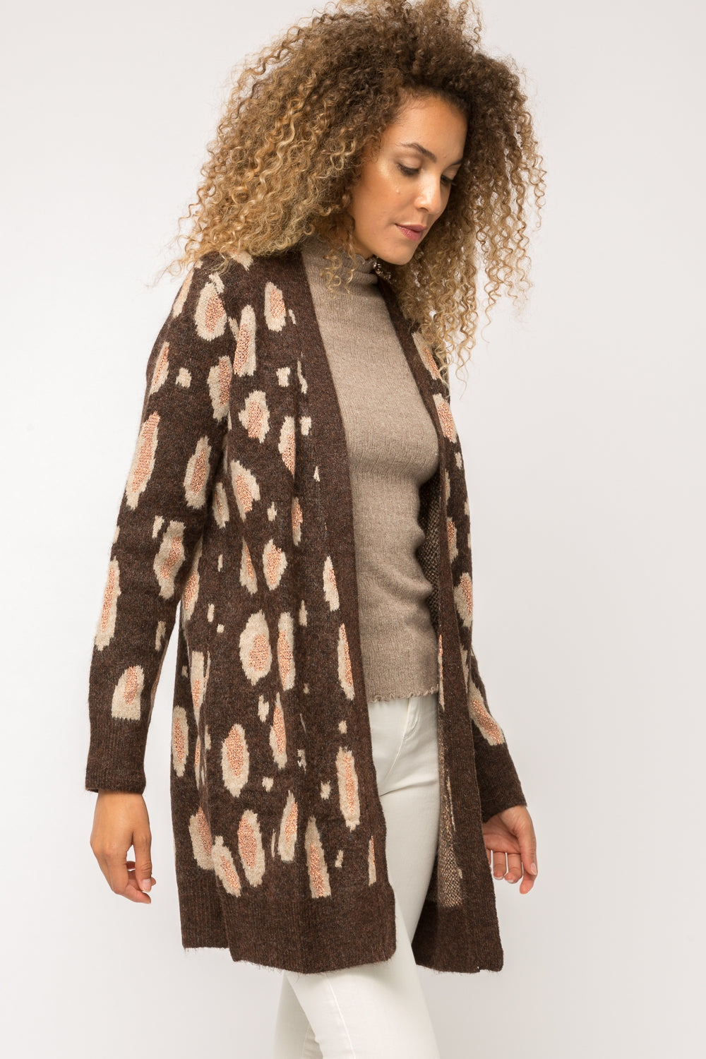 Leopard Mix Lurex Cardigan Sweater - Wild Luxe Boutique