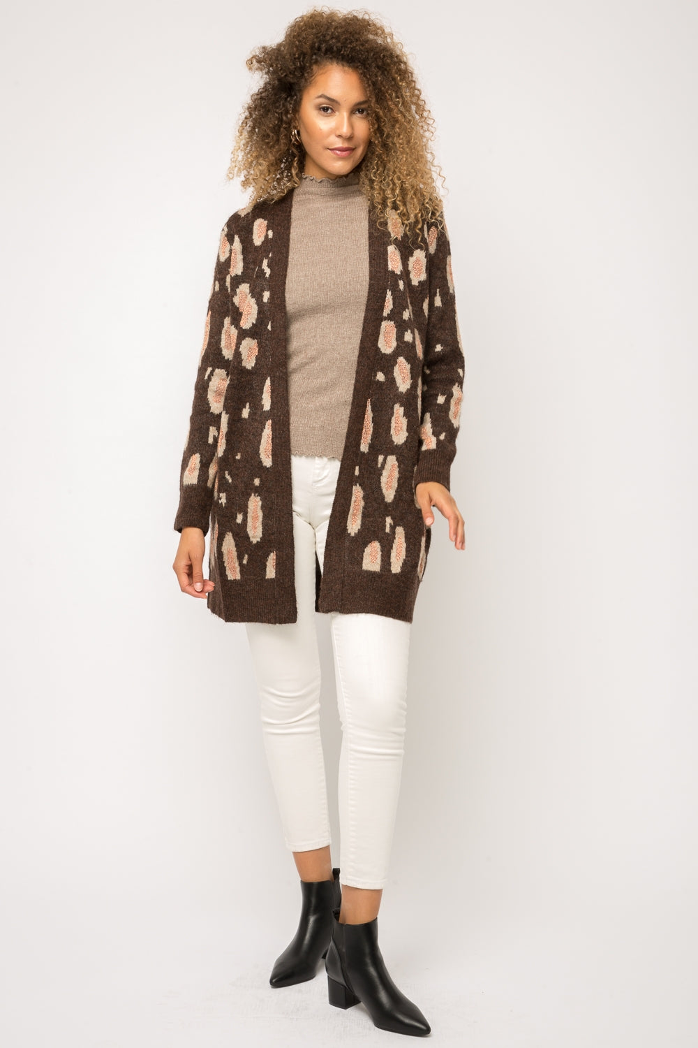 Leopard Mix Lurex Cardigan Sweater - Wild Luxe Boutique