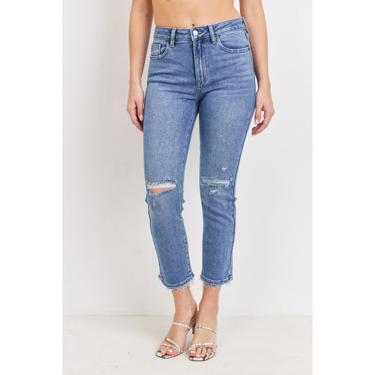 Dakota High Rise Crop Straight Jean - Wild Luxe Boutique