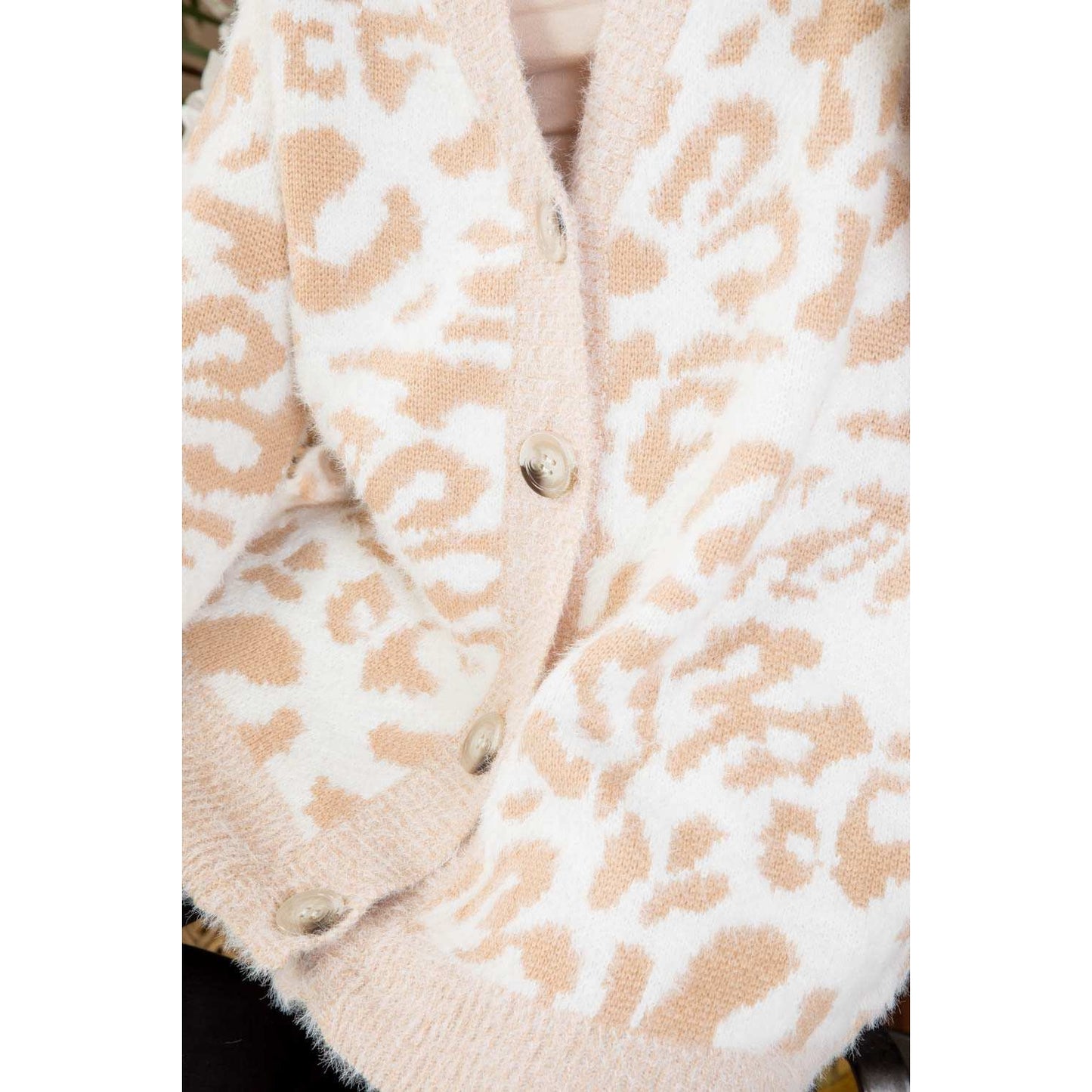 Fuzzy Taupe Leopard Cardigan - Wild Luxe Boutique