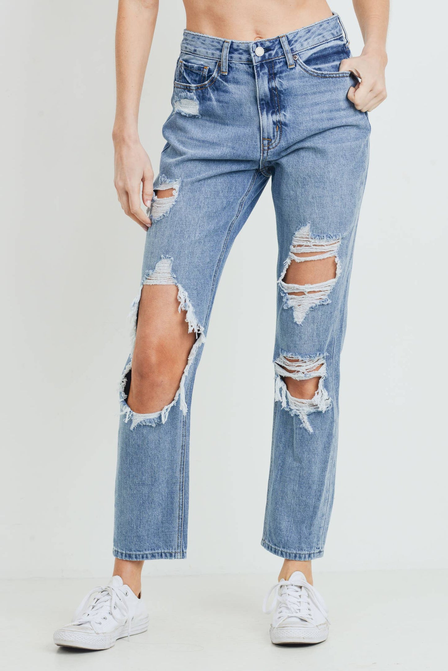 JBD Cordelia Super Destroyed Girl Friend Jeans