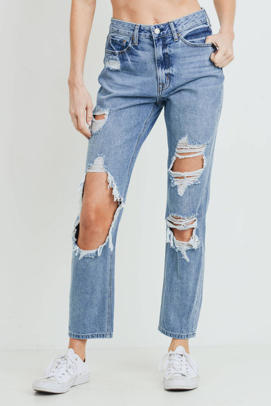 JBD Cordelia Super Destroyed Girl Friend Jeans
