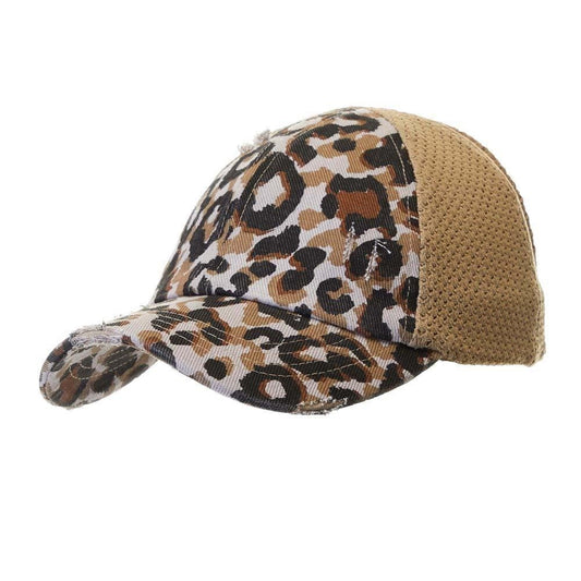 Lavender Leopard Print Knit Cap - Wild Luxe Boutique