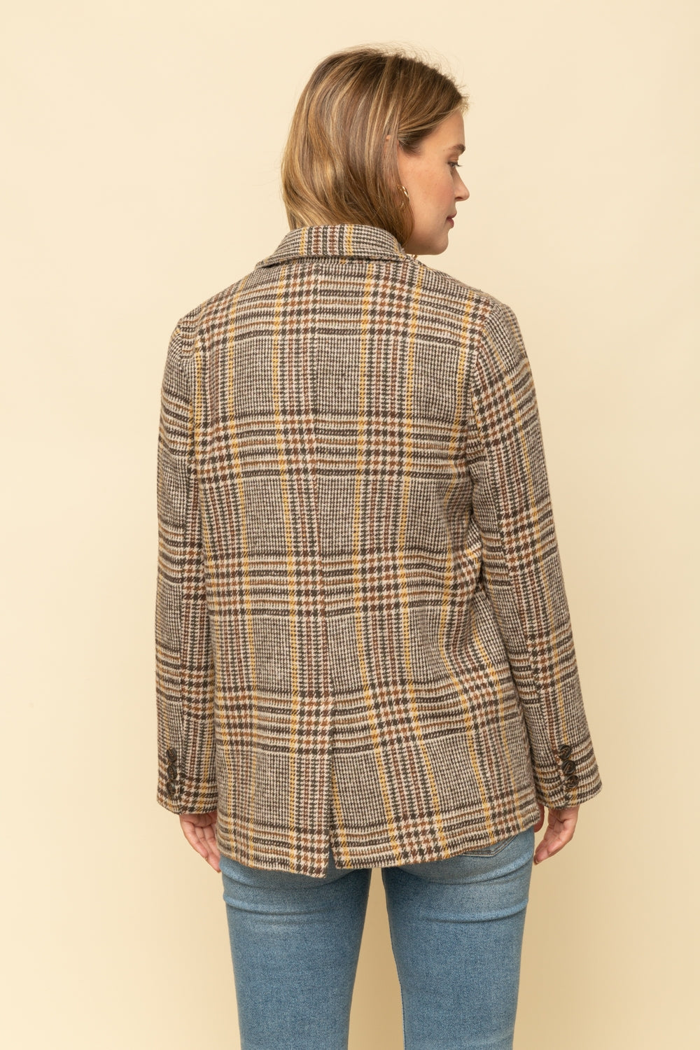 Plaid Double Breasted Jacket - Wild Luxe Boutique